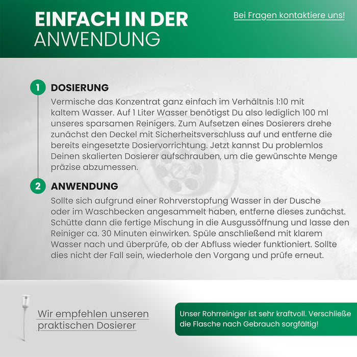 BiOHY Rohrreiniger, Rohrreiniger, Abflussreiniger, Konzentrat, B2B