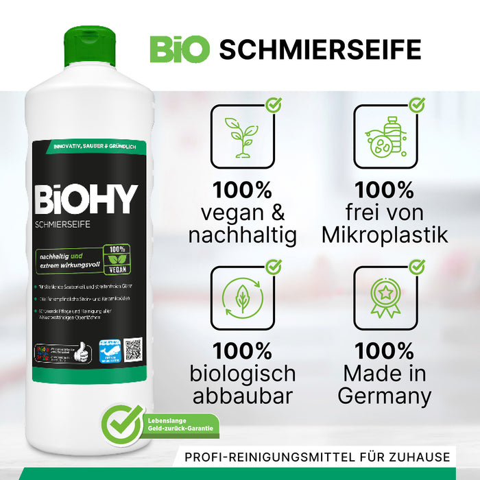 Sapone morbido BiOHY 10 litri, sapone morbido, detergente per pavimenti, concentrato organico, B2B