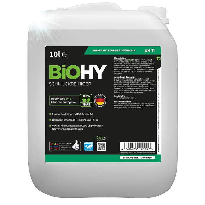 BiOHY jewelry cleaner, ultrasonic jewelry cleaner, cleaner for silver jewelry and gold, organic concentrate