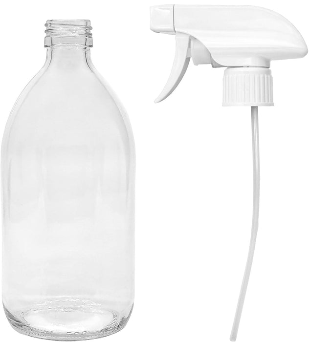 BiOHY Glas Sprühflasche 500 ml, Glasflasche, Pumpsprühflasche, Handsprüher