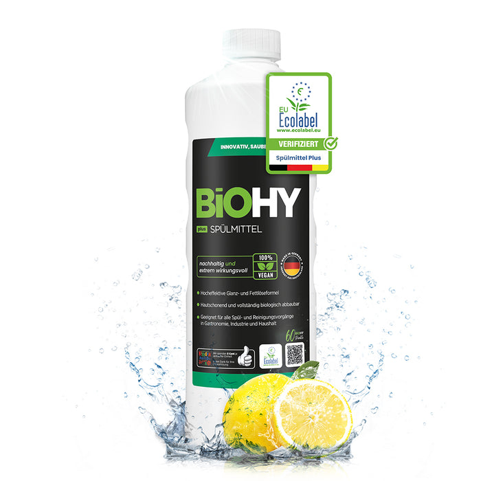 BiOHY détergent pour lave-vaisselle, lave-mains, nettoyant vaisselle