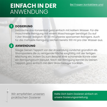 Vero Shine Teppichreiniger Konzentrat (1l) – Für Waschsauger, Tiefenwirksam Gegen Flecken, Geeignet Für Teppichboden & Polster – Mit Frischem Duft