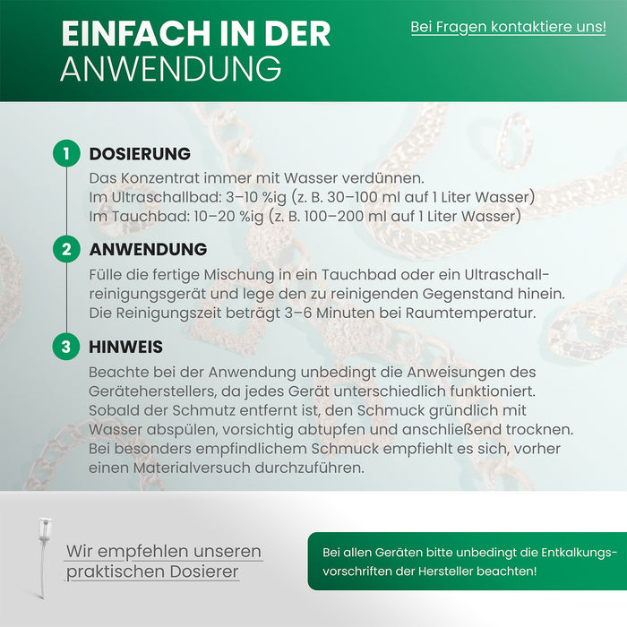 BiOHY Ultraschallreiniger, Ultraschallbad Reiniger, Ultraschall Reinigungsmittel, Reiniger für Ultraschallgerät