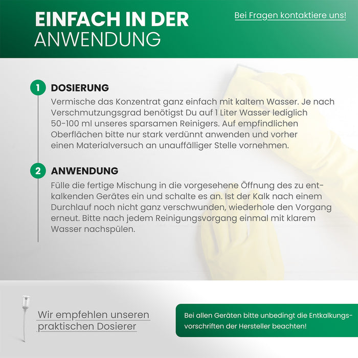 BiOHY Universal Entkalker, Kalklöser, Kalkentferner, Entkalker, B2B