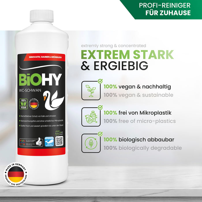 BiOHY WC-Schwan, Toilettenreiniger, WC-Ente, Kloreiniger