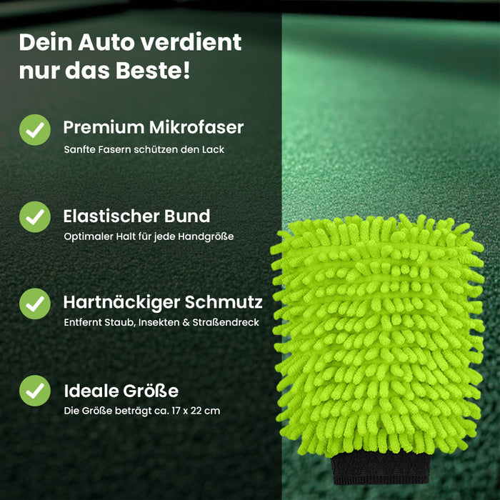 BiOHY Waschhandschuh Auto Mikrofaser Chenille