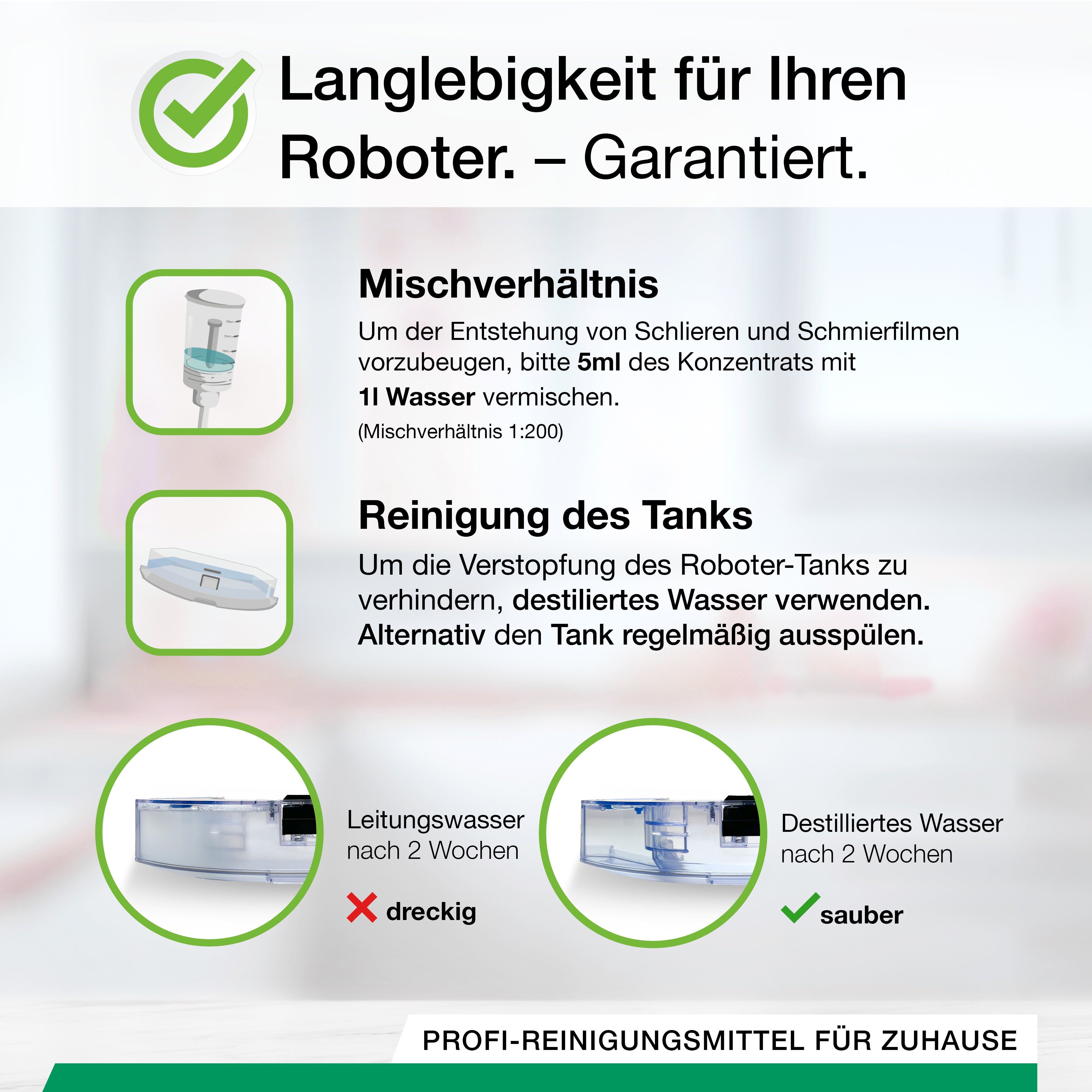 BiOHY Bodenreiniger für Wischroboter, Glanzreiniger, Bodenwischpflege, Bio-Konzentrat, B2B