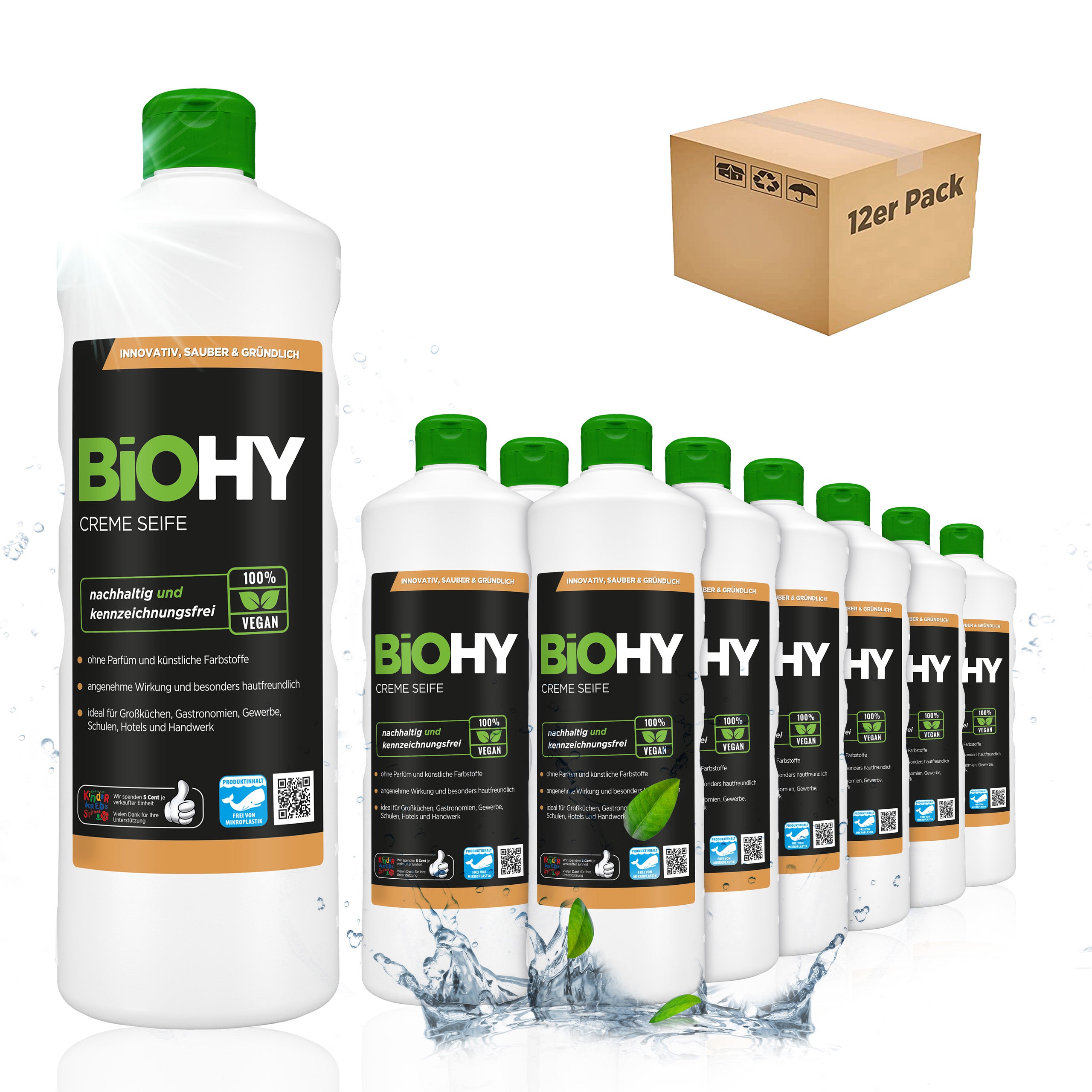 BiOHY Creme Seife, Hautfreundlich und phosphatfrei, B2B