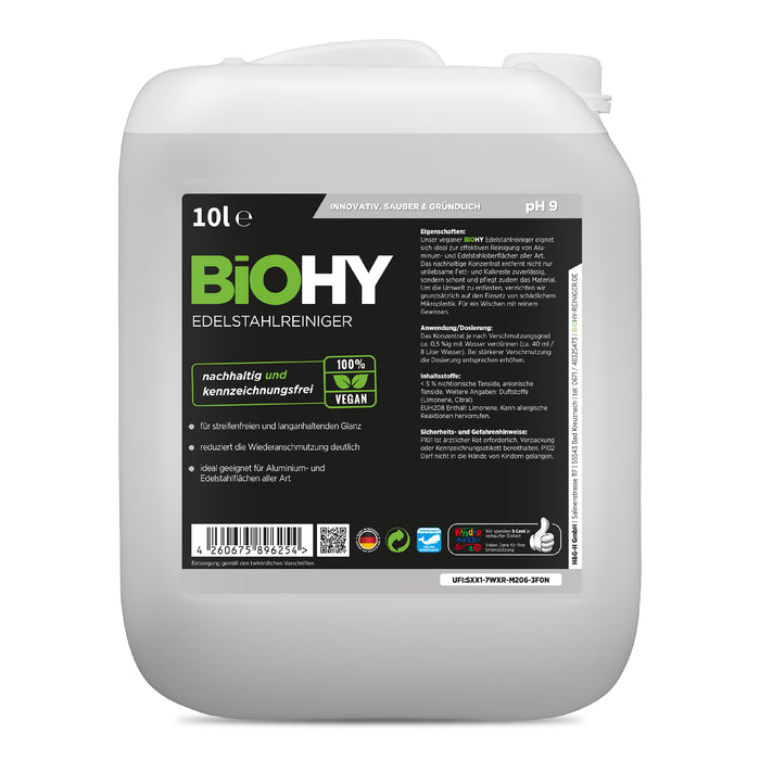 BiOHY stainless steel cleaner, stainless steel cleaner, stainless steel care, shine cleaner, B2B