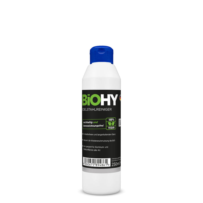 Detergente per acciaio inossidabile BiOHY, spray detergente per acciaio inossidabile, prodotto per la cura dell'acciaio inossidabile, detergente per acciaio inossidabile