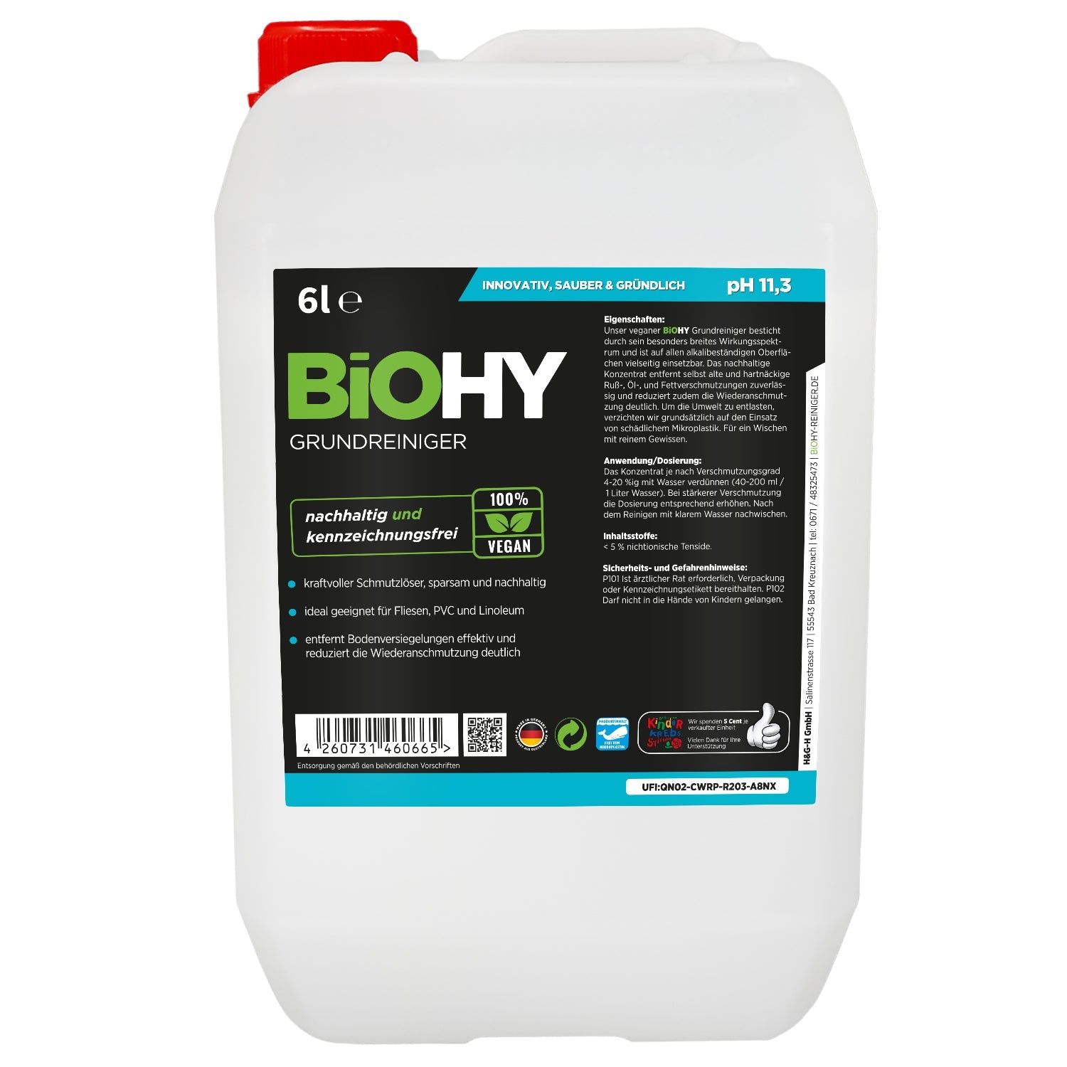 BiOHY Grundreiniger, Grundreinigungsmittel, Universalreiniger, Bio-Konzentrat