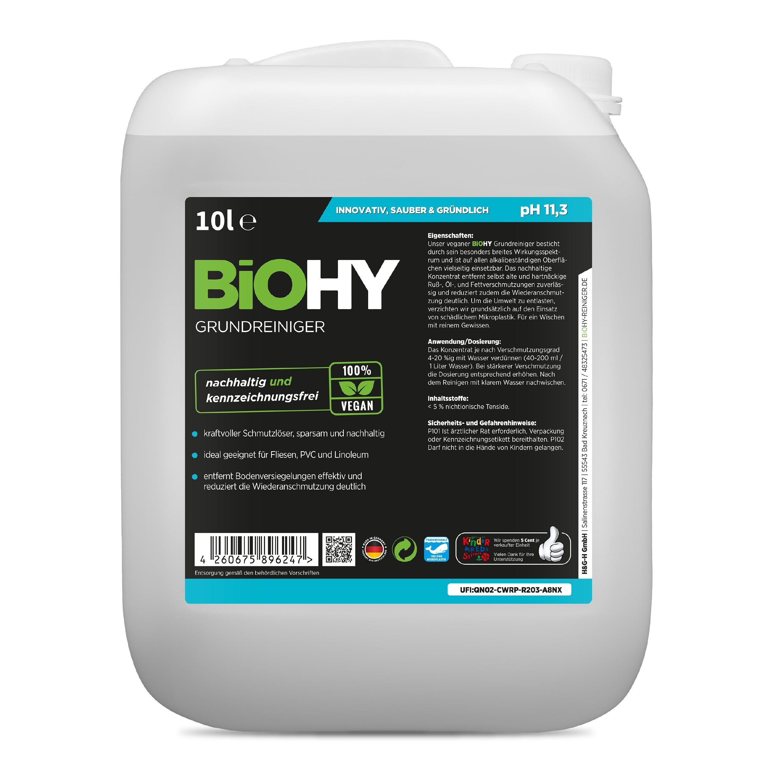BiOHY Grundreiniger, Grundreinigungsmittel, Universalreiniger, Bio-Konzentrat