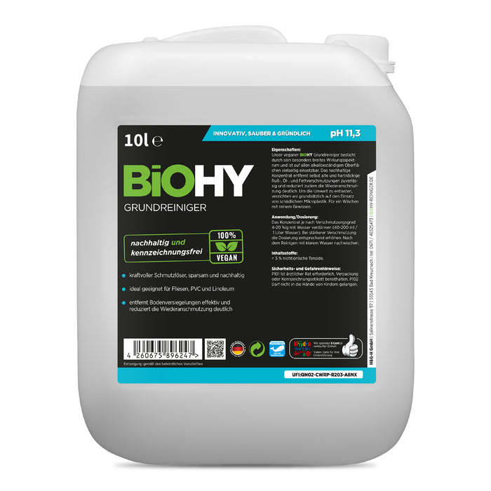 BiOHY Grundreiniger 10 Liter, Grundreiniger, Universalreiniger, Bio-Konzentrat, B2B