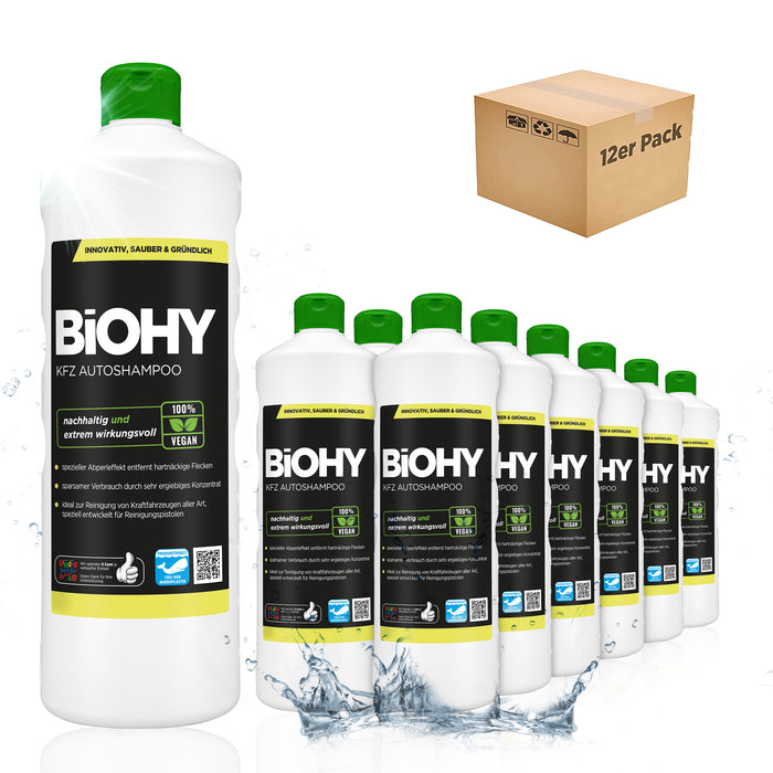 BiOHY KFZ Autoshampoo 10 Liter, Autoshampoo, Autoreiniger, Bio-Konzentrat, B2B