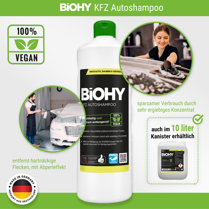 BiOHY KFZ Autoshampoo , Autowaschmittel, Auto Shampoo, Schaumreiniger