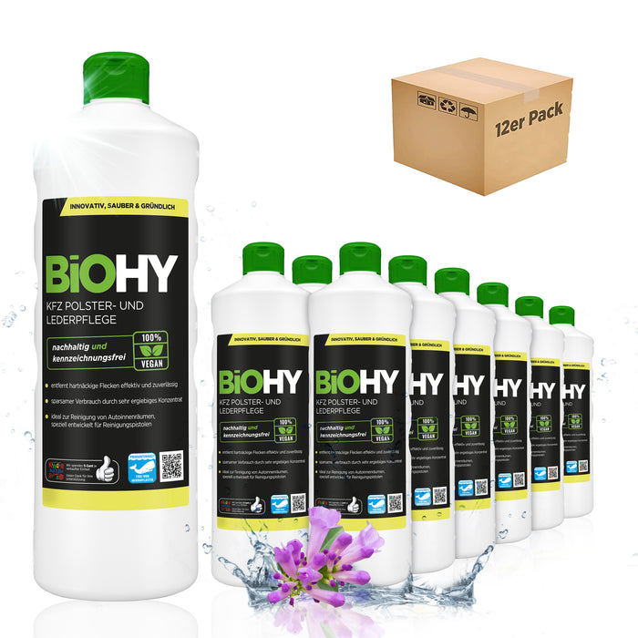 BiOHY car upholstery &amp; leather care, upholstery cleaner, car seat cleaner, interior care, B2B