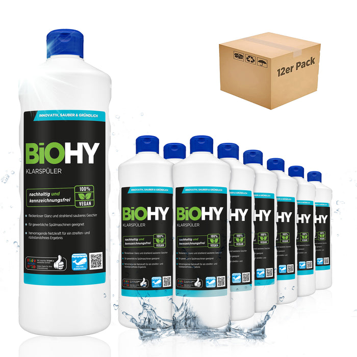 BiOHY rinse aid, shine cleaner, dishwashing detergent, cutlery cleaner, B2B