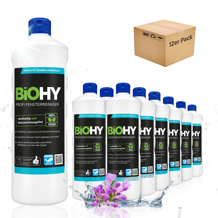 Detergente per vetri professionale BiOHY, detergente per vetri, detergente per vetri, concentrato organico, B2B