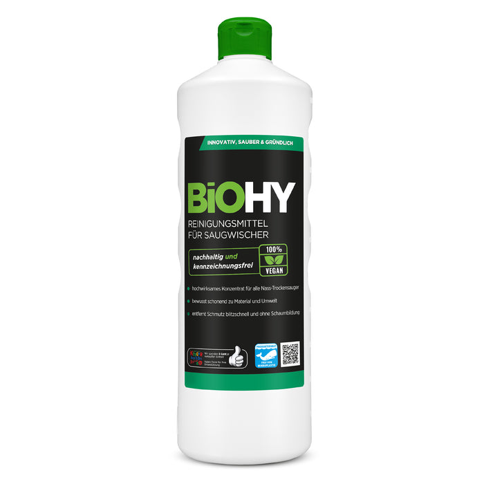 Produktbild von BiOHY Reinigungsmittel für Saugwischer 1 Liter, Nass- und Trockensauger,  Bodenwischpflege, Glanzreiniger