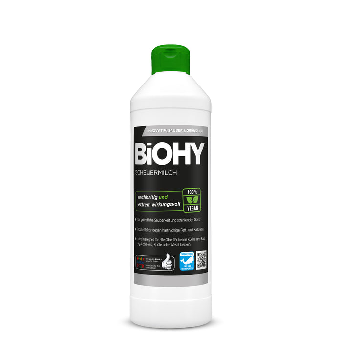 BiOHY scouring milk, scouring agent, cleaner for kitchen and bathroom, cleaning milk