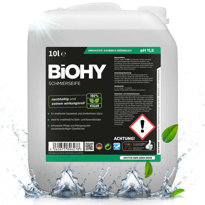 BiOHY jabón blando 10 litros, jabón blando, limpiador de suelos, concentrado orgánico, B2B