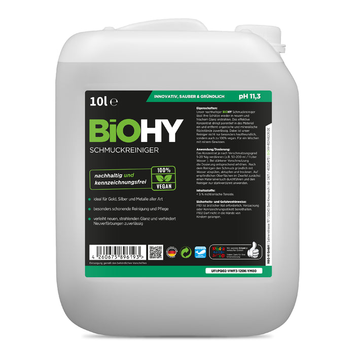 BiOHY jewelry cleaner, precious metal cleaner, jewelry cleaner, organic concentrate, B2B