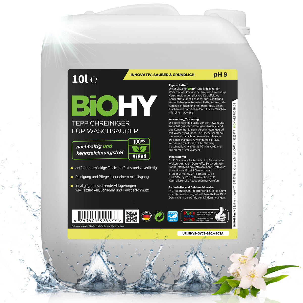 BiOHY Teppichreiniger für Waschsauger 10L (B2B)